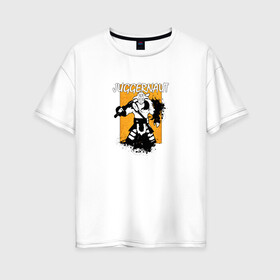 Женская футболка хлопок Oversize с принтом Dota 2 - Джаггернаут в Кировске, 100% хлопок | свободный крой, круглый ворот, спущенный рукав, длина до линии бедер
 | dota 2 | брызги | войн | джаггернаут | дота 2 | краска | персонаж | рыцарь