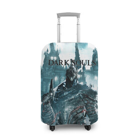 Чехол для чемодана 3D с принтом Dark Souls в Кировске, 86% полиэфир, 14% спандекс | двустороннее нанесение принта, прорези для ручек и колес | action rpg | dark | souls | дарк соулс | игра