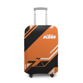 Чехол для чемодана 3D с принтом KTM КТМ SPORT в Кировске, 86% полиэфир, 14% спандекс | двустороннее нанесение принта, прорези для ручек и колес | enduro | ktm | moto | moto sport | motocycle | orange | sportmotorcycle | ктм | мото | мото спорт | мотоспорт | оранжевый | спорт мото