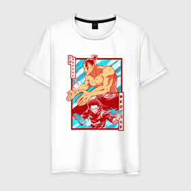 Мужская футболка хлопок с принтом МАГИЧЕСКАЯ БИТВА SUKUNA в Кировске, 100% хлопок | прямой крой, круглый вырез горловины, длина до линии бедер, слегка спущенное плечо. | Тематика изображения на принте: anime | japan | japanese | jujutsu | jujutsu kaisen | kaisen | sukuna | аниме | двуликий призрак | иероглифы | инумаки | итадори | итадори юдзи | магическая битва | нобара | панда | рёмен | рёмен сукуна | сатору | сукуна | юдзи