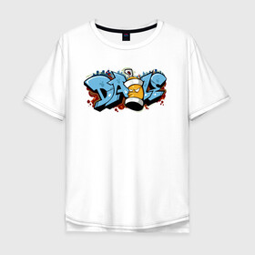 Мужская футболка хлопок Oversize с принтом Граффити болон в Кировске, 100% хлопок | свободный крой, круглый ворот, “спинка” длиннее передней части | болон | граффити | граффити болон | надпись | рисунок