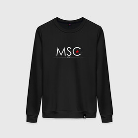 Женский свитшот хлопок с принтом MSCside collection | MSC (2021) в Кировске, 100% хлопок | прямой крой, круглый вырез, на манжетах и по низу широкая трикотажная резинка  | 0x000000123 | moscow | moscow side | mscside | москва