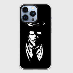 Чехол для iPhone 13 Pro с принтом Черно белый Алукард в Кировске,  |  | alucard | alukard | anime | blood | dracula | hellsing | integra | japan | manga | seras | tepes | vampire | victoria | vlad | алукард | аниме | вампир | виктория | влад | граф | дракула | интегра | клыки | кровь | манга | монстр | серас | хел