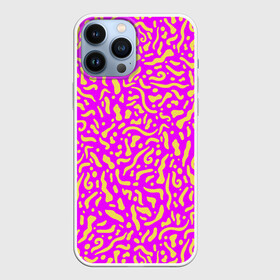 Чехол для iPhone 13 Pro Max с принтом Абстрактные узоры в Кировске,  |  | abstract | military | neon | pattern | pink | purple | texture | абстракция | бактерии | волны | восточные | гламур | желтые узоры | камуфляж | кудрявые | милитари | нежные | неоновые | орнамент | паттерн | пятна | резьба