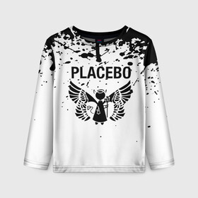 Детский лонгслив 3D с принтом placebo в Кировске, 100% полиэстер | длинные рукава, круглый вырез горловины, полуприлегающий силуэт
 | black eyed | black market music | every you every me | nancy boy | placebo | placebo interview | placebo live | placebo nancy | pure morning | running up that hill | special k | taste in men | where is my mind | without you i’m nothing