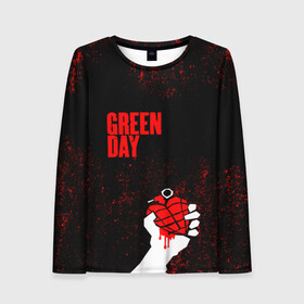 Женский лонгслив 3D с принтом green day в Кировске, 100% полиэстер | длинные рукава, круглый вырез горловины, полуприлегающий силуэт | american idiot | boulevard of broke | day | green | green day | green day hits | green day lyrics | green day mix | green day music video | green day official | green day songs | green day videos | greenday | music | music video | official | warner record