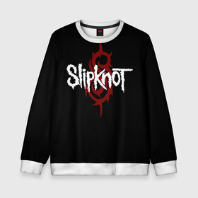 Детский свитшот 3D с принтом Slipknot Надпись в Кировске, 100% полиэстер | свободная посадка, прямой крой, мягкая тканевая резинка на рукавах и понизу свитшота | metal | music | rock | slipknot | логотип | металл | музыка | надпись | пентаграмма | рок | слипкнот | узор | цифры