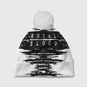 Шапка 3D c помпоном с принтом royal blood в Кировске, 100% полиэстер | универсальный размер, печать по всей поверхности изделия | alternative rock | ben thatcher | blues rock | drums | garage rock | mike kerr | official music vi | official video | rock duo | royal blod | royal blood | royal blood official | royal blood uk | royal bloods | royalblood | the royal blood