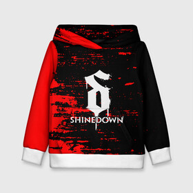 Детская толстовка 3D с принтом shinedown в Кировске, 100% полиэстер | двухслойный капюшон со шнурком для регулировки, мягкие манжеты на рукавах и по низу толстовки, спереди карман-кенгуру с мягким внутренним слоем | Тематика изображения на принте: 45 shinedown | atlantic | atlantic records | brent smith | cut the cord | get up shinedown | music video | official video | rock | shinedown | shinedown (musical group) | shinedown devil | sound of madness | state of my head | zach myers