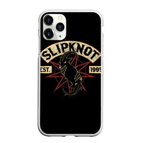 Чехол для iPhone 11 Pro Max матовый с принтом Slipknot (1995) в Кировске, Силикон |  | metal | music | rock | slipknot | козел | логотип | металл | музыка | надпись | пентаграмма | рок | слипкнот | узор | цифры | чб | череп