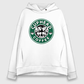 Женское худи Oversize хлопок с принтом CUPHEAD COFFEE в Кировске, френч-терри — 70% хлопок, 30% полиэстер. Мягкий теплый начес внутри —100% хлопок | боковые карманы, эластичные манжеты и нижняя кромка, капюшон на магнитной кнопке | art | cartoon | coffee | cup | cuphead | devil | dice | game | king | mugman | starbucks | the | арт | бос | босс | голова | демон | дьявол | игра | капхед | кофе | магмен | мультик | мультфильм | платформер | старбакс | чаша | чашка | человек 