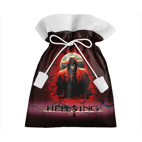 Подарочный 3D мешок с принтом HELLSING SSS в Кировске, 100% полиэстер | Размер: 29*39 см | bats | cracked | hellsing film | hellsing lettering | hellsing print | helsing | red | van hellsing | ван хельсинг | красный | летучие мыши | надпись хельсинг | принт хельсинг | трещены | фильм хельсинг | хельсинг