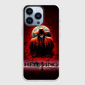 Чехол для iPhone 13 Pro с принтом HELLSING в Кировске,  |  | bats | cracked | hellsing film | hellsing lettering | hellsing print | helsing | red | van hellsing | ван хельсинг | красный | летучие мыши | надпись хельсинг | принт хельсинг | трещены | фильм хельсинг | хельсинг