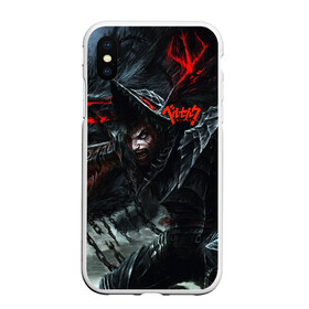 Чехол для iPhone XS Max матовый с принтом BERSERK БЕРСЕРК в Кировске, Силикон | Область печати: задняя сторона чехла, без боковых панелей | anime | anime berserk | berserk | knight | manga | аниме | аниме берсерк | берсерк | клеймо | манга | рыцарь | япония