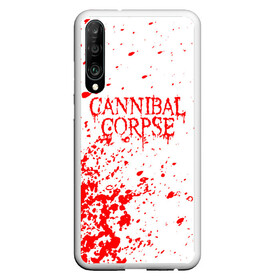 Чехол для Honor P30 с принтом cannibal corpse в Кировске, Силикон | Область печати: задняя сторона чехла, без боковых панелей | cannibal | cannibal corpse | cannibal corpse butchered at birth | cannibal corpse eaten back to life | cannibal corpse hammer smashed face | corpse | death metal | металл | пластинки с металлическим лезвием | рок | труп каннибала