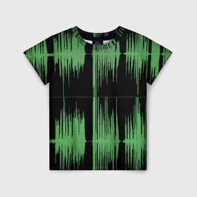 Детская футболка 3D с принтом AUDIOWAVE в Кировске, 100% гипоаллергенный полиэфир | прямой крой, круглый вырез горловины, длина до линии бедер, чуть спущенное плечо, ткань немного тянется | underground | звук | звуковая волна | звукорежиссер | прикол