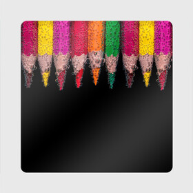 Магнит виниловый Квадрат с принтом карандаши на черном фоне в Кировске, полимерный материал с магнитным слоем | размер 9*9 см, закругленные углы | Тематика изображения на принте: 3d | вода | карандаши | черный