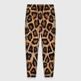 Мужские брюки 3D с принтом Шкура Леопарда в Кировске, 100% полиэстер | манжеты по низу, эластичный пояс регулируется шнурком, по бокам два кармана без застежек, внутренняя часть кармана из мелкой сетки | leopard | skin | wool | кожа | леопард