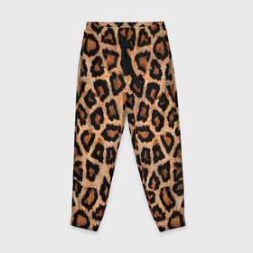 Детские брюки 3D с принтом Шкура Леопарда в Кировске, 100% полиэстер | манжеты по низу, эластичный пояс регулируется шнурком, по бокам два кармана без застежек, внутренняя часть кармана из мелкой сетки | leopard | skin | wool | кожа | леопард