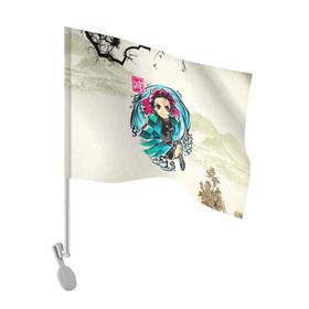 Флаг для автомобиля с принтом Kamado Tanjirou Kimetsu no Yaiba в Кировске, 100% полиэстер | Размер: 30*21 см | demon slayer | kamado | kimetsu no yaiba | nezuko | tanjiro | аниме | гию томиока | зеницу агацума | иноске хашибира | камадо | клинок | корзинная девочка | манга | музан кибуцуджи | незуко | рассекающий демонов | танджиро
