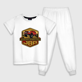 Детская пижама хлопок с принтом Jeep JBA в Кировске, 100% хлопок |  брюки и футболка прямого кроя, без карманов, на брюках мягкая резинка на поясе и по низу штанин
 | america | avto | car | v8 | машина | скорость | триал