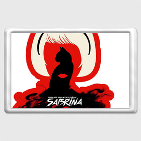 Магнит 45*70 с принтом Sabrina Spellman в Кировске, Пластик | Размер: 78*52 мм; Размер печати: 70*45 | Тематика изображения на принте: sabrina | sabrina spellman | красный | леденящие душу приключения сабрины