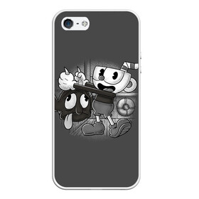 Чехол для iPhone 5/5S матовый с принтом CUPHEAD в Кировске, Силикон | Область печати: задняя сторона чехла, без боковых панелей | art | cartoon | cup | cuphead | devil | dice | game | king | mugman | the | арт | бос | босс | голова | демон | дьявол | игра | капхед | магмен | мультик | мультфильм | платформер | чаша | чашка | человек | черт