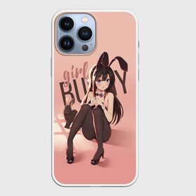 Чехол для iPhone 13 Pro Max с принтом Bunny Girl apricot в Кировске,  |  | anime | aobuta | bunny | bunny girl | futaba | kaede | mai | nodoka | pfnds | rio | sakuta | shoko | аниме | анимэ | девочка зайка | зайка | каэдэ | комедия | маи | нодока | панда | рио | сакута | сёко | футаба | шоко