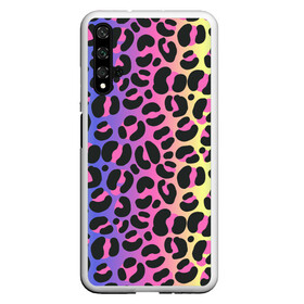 Чехол для Honor 20 с принтом Neon Leopard Pattern в Кировске, Силикон | Область печати: задняя сторона чехла, без боковых панелей | africa | afrika | gradient | summer | tropical | африка | африканский узор | градиент | леопард | леопардовый узор | лето | неон | неоновое свечение | паттерт | пятна | разные цвета | саванна | тропики | тропический узор