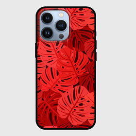 Чехол для iPhone 13 Pro с принтом Тропические листья Монстера в Кировске,  |  | art | background | design | exotic | fabric | fashion | hawaii | illustration | jungle | leaf | monstera | nature | palm | pattern | plant | summer | texture | tree | tropical | vector | wallpaper | листья | монстера | паттерн | растение | тропика | узоры