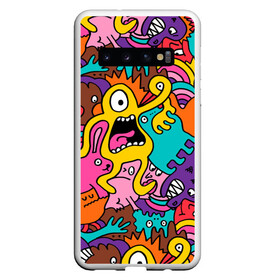 Чехол для Samsung Galaxy S10 с принтом crazy abstraction в Кировске, Силикон | Область печати: задняя сторона чехла, без боковых панелей | 3d | безумие | все цвета | мультяшки | персонажи