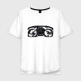 Мужская футболка хлопок Oversize с принтом Панель приборов суперкара в Кировске, 100% хлопок | свободный крой, круглый ворот, “спинка” длиннее передней части | koenigsegg | гиперкар | панель приборов | приборы авто | суперкар