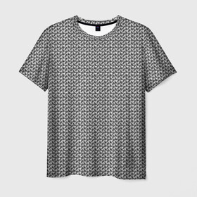 Мужская футболка 3D с принтом Кольчуга в Кировске, 100% полиэфир | прямой крой, круглый вырез горловины, длина до линии бедер | chainarmor | chainmail | броня | кольчуга | метал
