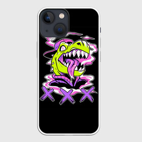 Чехол для iPhone 13 mini с принтом Кислотный динозавр в Кировске,  |  | безумие | динозавр | животные | килоста | кислотный | рекс | тиранозавр | эйфория