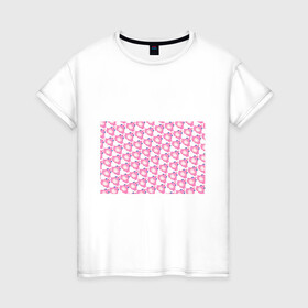 Женская футболка хлопок с принтом Сказочная розовая лягушка в Кировске, 100% хлопок | прямой крой, круглый вырез горловины, длина до линии бедер, слегка спущенное плечо | единорог | животное | лягушка | персонаж | сказка