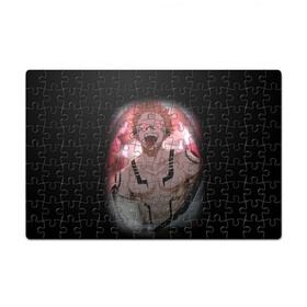 Пазл магнитный 126 элементов с принтом МАГИЧЕСКАЯ БИТВА | SUKUNA в Кировске, полимерный материал с магнитным слоем | 126 деталей, размер изделия —  180*270 мм | Тематика изображения на принте: anime | japan | japanese | jujutsu | jujutsu kaisen | kaisen | sukuna | tattoo | аниме | двуликий призрак | иероглифы | инумаки | итадори | итадори юдзи | магическая битва | нобара | панда | рёмен | рёмен сукуна | сатору | сукуна
