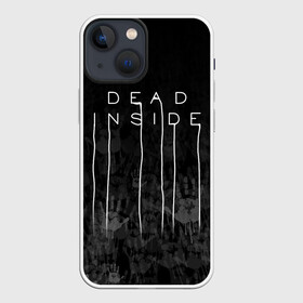 Чехол для iPhone 13 mini с принтом DEAD INSIDE | DEATH STRANDING в Кировске,  |  | dead inside | dont open | гуль | дед инсайт | дединсайт | дэд инсайт | дэдинсайт | интроверт | кен канеки | мертв внутри | мертвый внутри