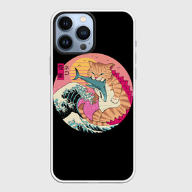 Чехол для iPhone 13 Pro Max с принтом CATZILLA в Кировске,  |  | Тематика изображения на принте: cat | cats | catzilla | godzilla | japan | kaiju | neko | ninja | retro | samurai | shark | wave | yakuza | акула | волна | годзилла | кайдзю | катана | кот | котенок | котзилла | коты | котэ | котята | кошка | неко | ниндзя | ретро | самурай | якудза