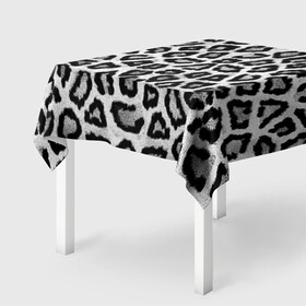 Скатерть 3D с принтом Snow Leopard в Кировске, 100% полиэстер (ткань не мнется и не растягивается) | Размер: 150*150 см | cheetah | leopard | wool | леопард