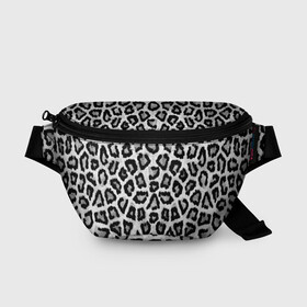 Поясная сумка 3D с принтом Snow Leopard в Кировске, 100% полиэстер | плотная ткань, ремень с регулируемой длиной, внутри несколько карманов для мелочей, основное отделение и карман с обратной стороны сумки застегиваются на молнию | cheetah | leopard | wool | леопард