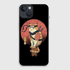 Чехол для iPhone 13 с принтом Кот Ниндзя в Кировске,  |  | cat | cats | japan | ninja | samurai | yakuza | катана | кот | котенок | коты | котэ | котята | кошка | ниндзя | самурай | якудза | япония