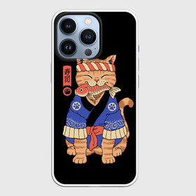 Чехол для iPhone 13 Pro с принтом Суши Мастер в Кировске,  |  | cat | cats | japan | master | ninja | samurai | sushi | yakuza | катана | кот | котенок | коты | котэ | котята | кошка | мастер | ниндзя | самурай | суши | якудза | япония