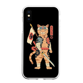 Чехол для iPhone XS Max матовый с принтом Shogun Cat в Кировске, Силикон | Область печати: задняя сторона чехла, без боковых панелей | Тематика изображения на принте: cat | cats | japan | ninja | samurai | shogun | yakuza | катана | кот | котенок | коты | котэ | котята | кошка | ниндзя | самурай | сёгун | якудза | япония