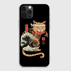 Чехол для iPhone 12 Pro Max с принтом Cat Wave в Кировске, Силикон |  | cat | cats | japan | ninja | samurai | shogun | wave | yakuza | волна | катана | кот | котенок | коты | котэ | котята | кошка | ниндзя | самурай | сёгун | якудза | япония