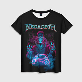 Женская футболка 3D с принтом MEGADETH в Кировске, 100% полиэфир ( синтетическое хлопкоподобное полотно) | прямой крой, круглый вырез горловины, длина до линии бедер | grange | hardcore | megadeth | metal | music | punk | rock | trash | usa | мастейн | мегадес | метал | музыка | панк | рок | трэш
