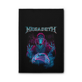 Обложка для автодокументов с принтом MEGADETH в Кировске, натуральная кожа |  размер 19,9*13 см; внутри 4 больших “конверта” для документов и один маленький отдел — туда идеально встанут права | Тематика изображения на принте: grange | hardcore | megadeth | metal | music | punk | rock | trash | usa | мастейн | мегадес | метал | музыка | панк | рок | трэш