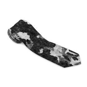 Галстук 3D с принтом Gray Camouflage в Кировске, 100% полиэстер | Длина 148 см; Плотность 150-180 г/м2 | army | camo | camouflage | military | камуфляж