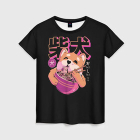 Женская футболка 3D с принтом Корги в Кировске, 100% полиэфир ( синтетическое хлопкоподобное полотно) | прямой крой, круглый вырез горловины, длина до линии бедер | корги | корж | коржик | пёс | пёсик | собака | собачка | щенок | щеночек