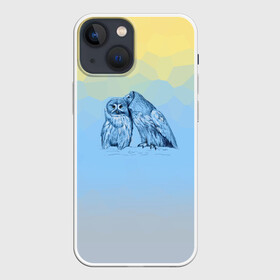 Чехол для iPhone 13 mini с принтом Совиная нежность в Кировске,  |  | 2021 | color2021 | illuminating | pantone | ultimate grey | yellow | желтый | любовь | природа | путешествия | серый | совы