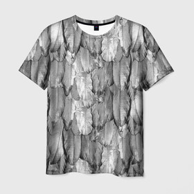 Мужская футболка 3D с принтом White Raven в Кировске, 100% полиэфир | прямой крой, круглый вырез горловины, длина до линии бедер | Тематика изображения на принте: plumage | raven | ворон | оперение | перья